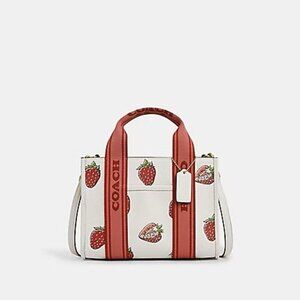 Coach Smith Tote Bag 24 With Strawberry Print (style # CAR80)